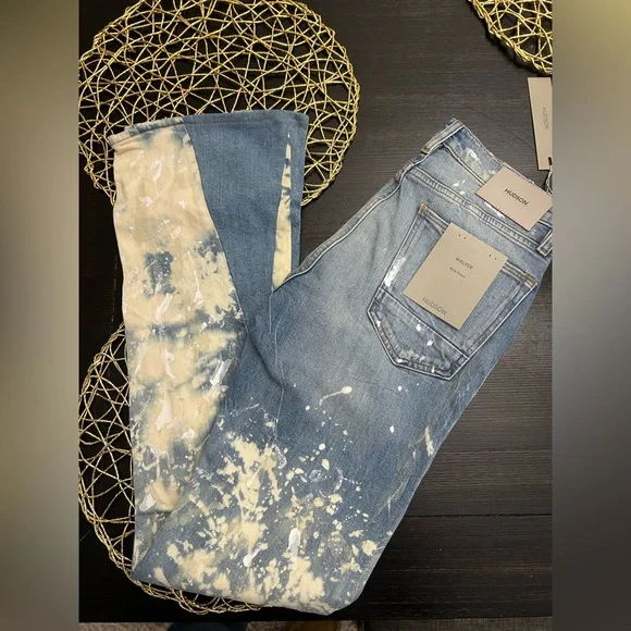 Hudson Jeans Walker Kick Flare Jean Men's in Painter Blue, 29 - Picture 8 of 12